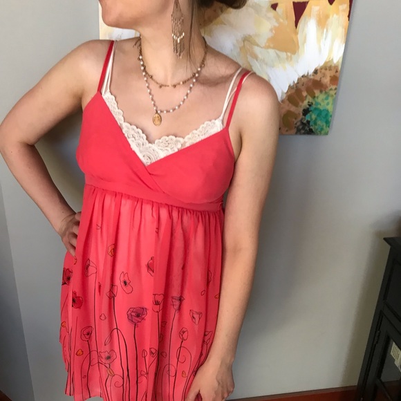 True vintage Y2K floral poppy slip - La Vie en Rose 🥀 - Picture 5 of 5